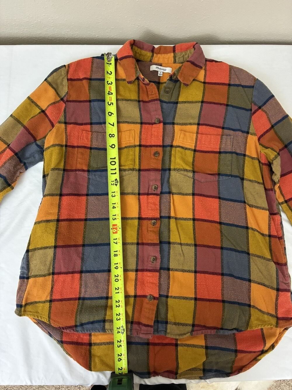 Madewell Flannel Sunday Oversized Shirt Emmy Plaid Women Size M Multicolor